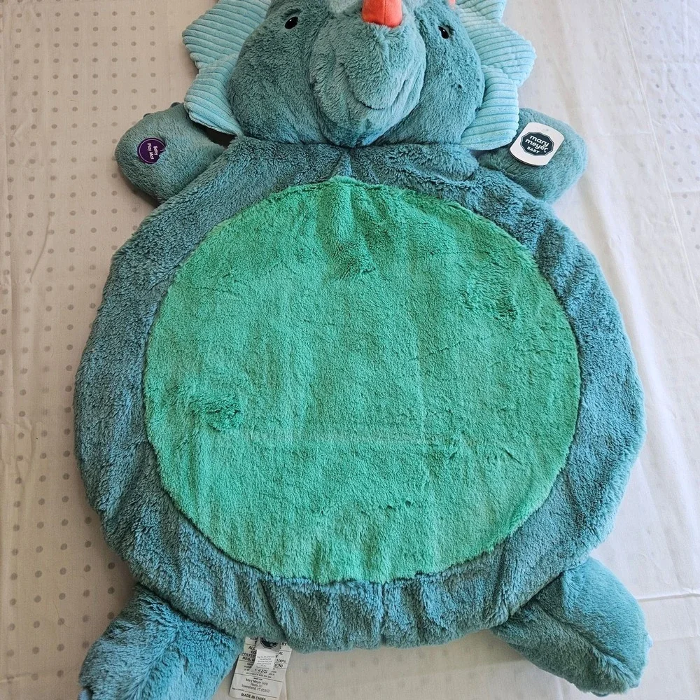 Mary Meyer Bestever Pebblesaurus Triceratops Baby Tummy Time Play Mat